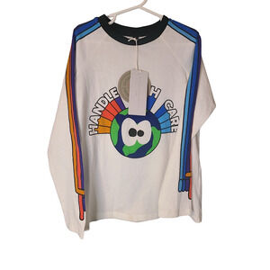 Stella Mccartney Kids Long Sleeve Tee with Rainbow Hands NWT